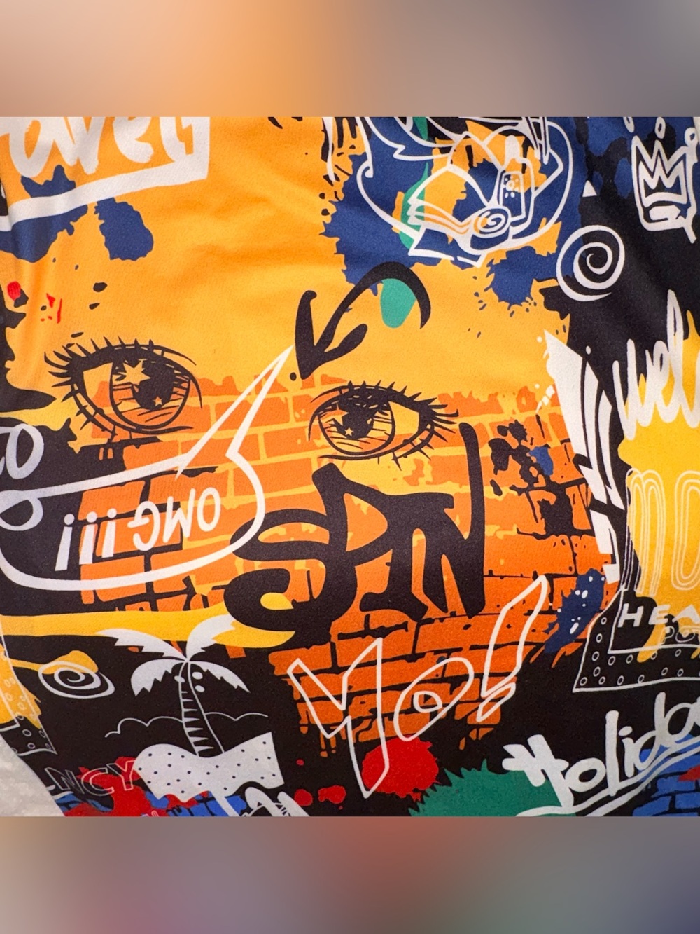 Y2K Graffiti Print Dress XL - Picture 3 of 6